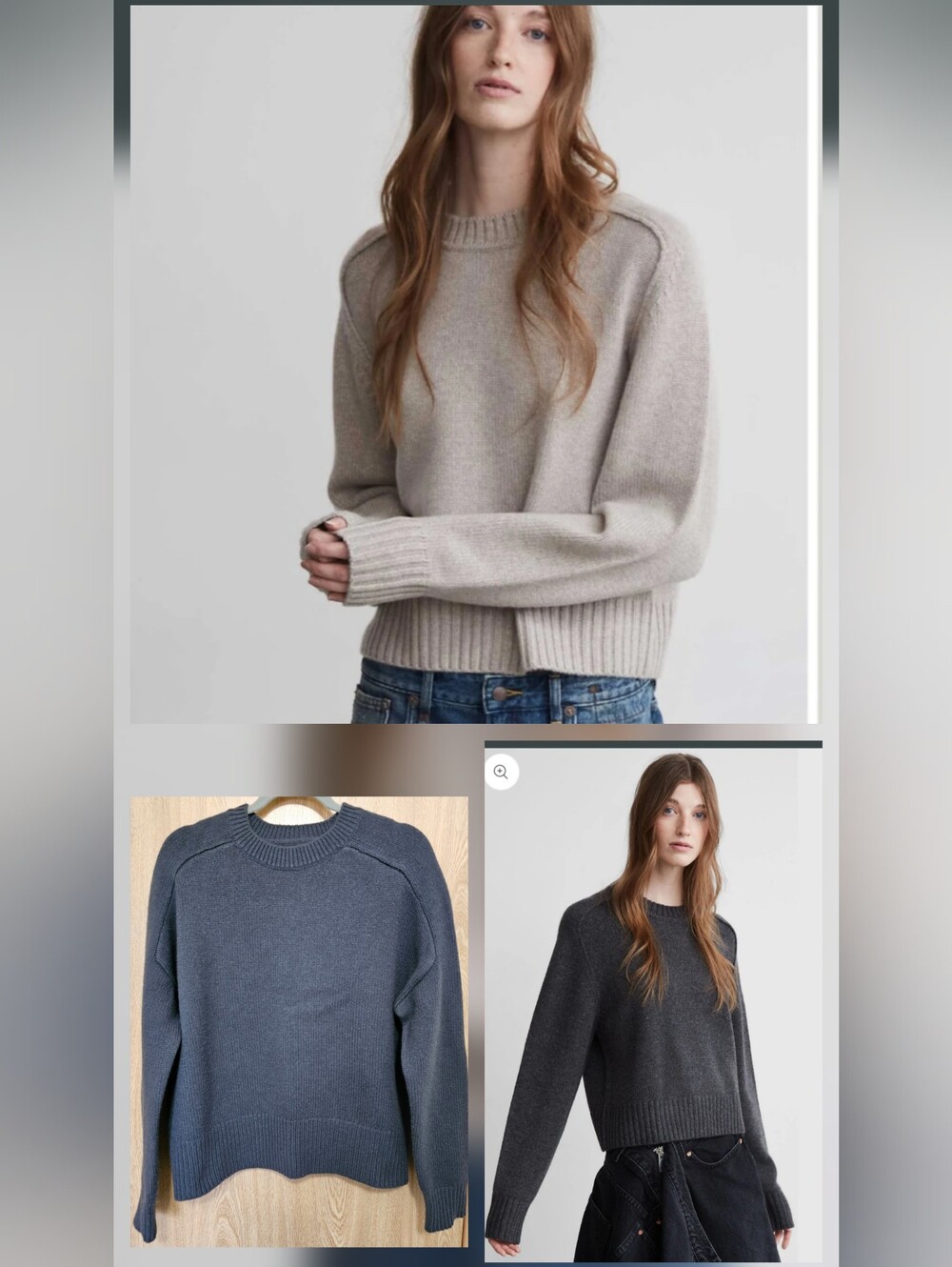 Doffer Boys 100% Cashmere Luxurious Thick Sweater Charcoal Oversize Size Small